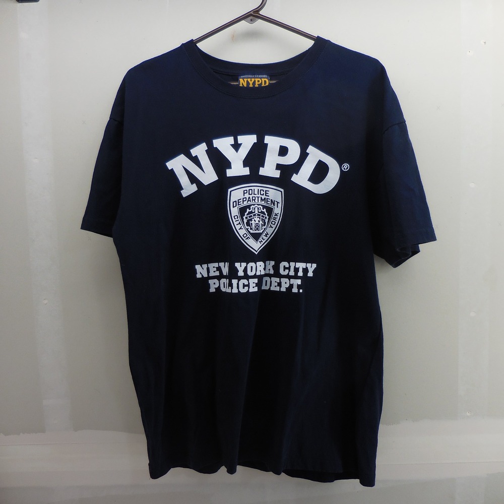 NYPD Officially Licensed Navy Blue Graphic T-Shirt Mens Large Police Dept Tee